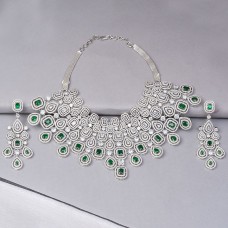 Emerald Green Choker Necklace Set