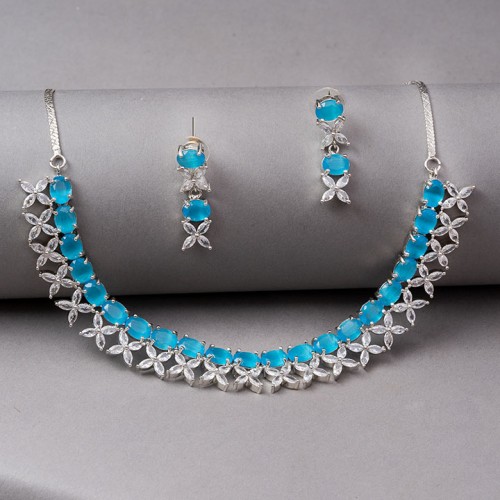 Aquamarine Necklace Set