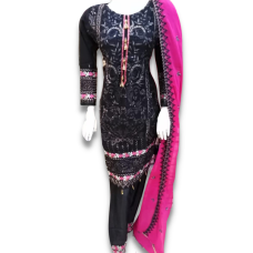 Black and Pink 3 Piece Ready Made Suit