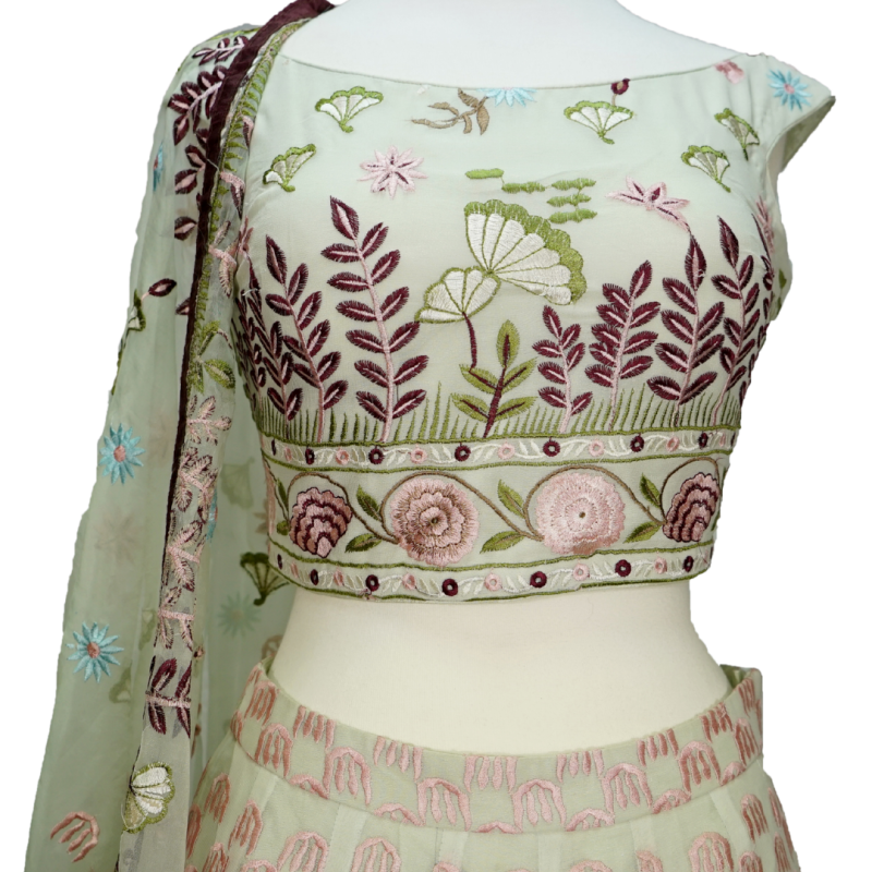 Pastel Green Lengha 