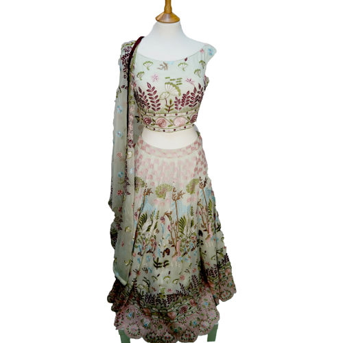 Pastel Green Lengha 