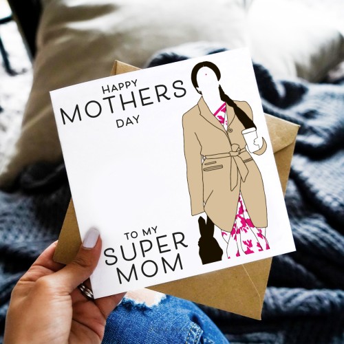 English Vinglish... Sridevi. Mother's Day Collection: Illustration Card, Greeting Card, Desi Music Card, Bollywood Card, Mothers Day Card
