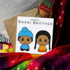 Happy Rakri... Brother and Sister. Singh Rakhri Collection: Illustration Card, Greeting Card, Rakhri Card, Brother Sister Card