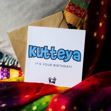 Kutteya... Punjabi Birthday Collection: Illustration Card, Punjabi Birthday Greeting Card, Desi Birthday Card, Punjabi Card