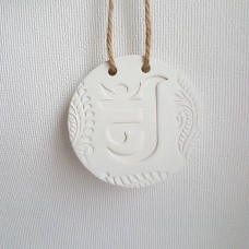 Clay Jain Om hanging decoration. Diwali gift, Clay tag, Diwali decoration, gift tag, spiritual item, meditation, can be used as a diffuser