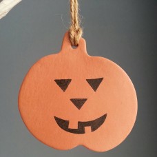 Terracotta pumpkin tag