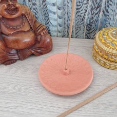Terracotta clay sunflower incense burner