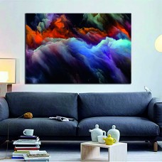 Gas Giant Atmosphere, Creative arrangement of vibrant flow of hues and gradients 1547 Printed Canvas