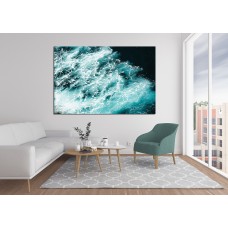 Abstract Ink Blue Water White 1597 Printed Canvas