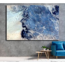 Stone head, Abstract photography of the deserts of Africa from the air 1598 Printed Canvas
