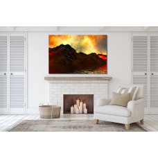Abstract Young volcano being born 1629 Printed Canvas