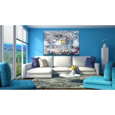 Abstract Painting, Art paint on wall 1630 Printed Canvas