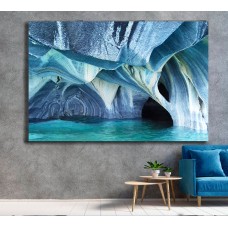 Blue Caves Printed Canvas