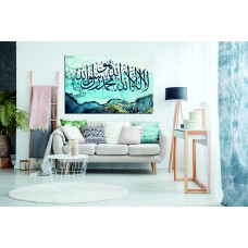 Blue Marble Effect Kalma 1293 Printed Canvas