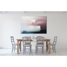 Abstract Brush Stroke Pink Blue 1638 Printed Canvas
