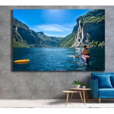 A Perfect Canoe Adventure Printed Canvas