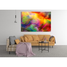 Cloud Abstract Multicoloured 1641 Printed Canvas
