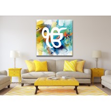 Ek On Kar Colourfull Brushstroke Sikh Printed Canvas