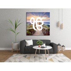 Ek On Kar Sunset Path Sikh Printed Canvas