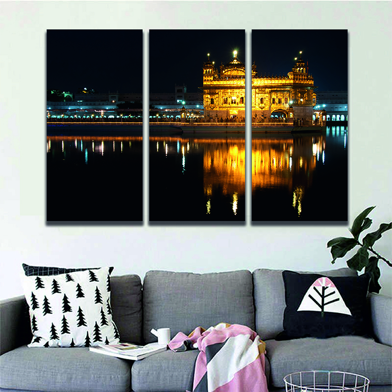 GoldenTemple Amristsar India Night View 1180 Printed Canvas