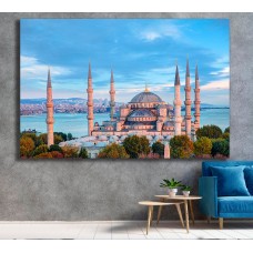 Hagia Sophia Mosque In The Evening Sun Printed Canvas