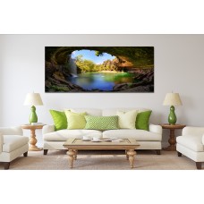 Hamilton Pool, Waterfall in Texas, USA Printed Canvas