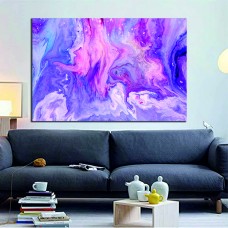Ink Abstract Blue Purple Pink 1653 Printed Canvas