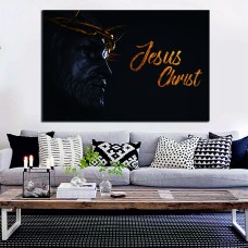 Jesus Christ Gold Crown Printed Canvas