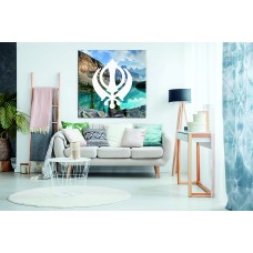 Lake Rock Khanda Sikh Printed Canvas