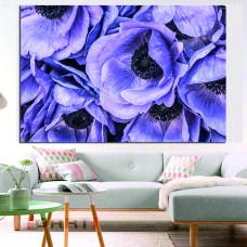 Lilac Flowers Closeup Printed Canvas
