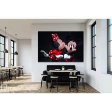 Mickey and Minnie with Swarovski Crystals Printed Canvas