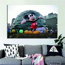 Mikey Mouse in Bangkok, Thailand Printed Canvas