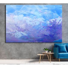 Brushstroke Blue Purple 1674 Printed Canvas