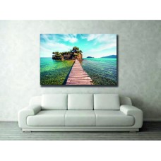 Port Sostis, Zakinthos Island, Greece Printed Canvas