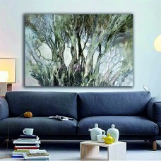 Abstract enchanted forest Printed Canvas