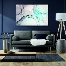 Ink Abstract Purple Blue Grey 1689 Printed Canvas