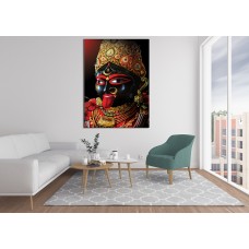 Maa kali with Black ackground Printed Canvas