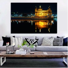 GoldenTemple Amristsar India Night View 1180 Printed Canvas