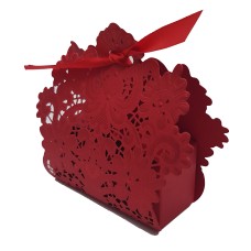 Red Party Wedding Laser Cut Favour Box