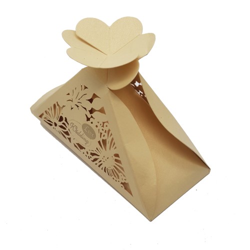 Gold Love Wedding Laser Cut Favour Box