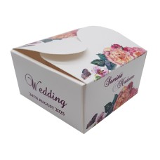 Orange Floral - Personalised Butterfly Party Favour Box