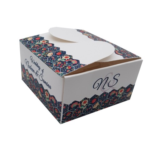 Hex Damask - Personalised Butterfly Party Favour Box