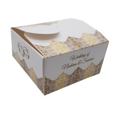 Gold Damask - Personalised Butterfly Party Favour Box