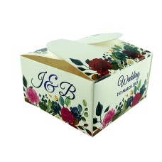 Blue Pink Floral - Personalised Butterfly Party Favour Box