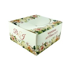 Peach Floral - Personalised Butterfly Party Favour Box