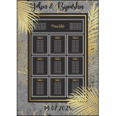 Black Grey Marble - A1 Table Plan
