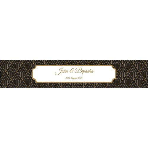 Gold Deco - Long Personalised Favour Stickers