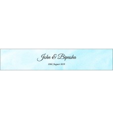 Blue Watercolour - Long Personalised Favour Stickers