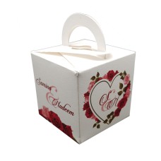 Red Rose - Personalised Cube Party Favour Box