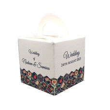 Hex Damask - Personalised Cube Party Favour Box